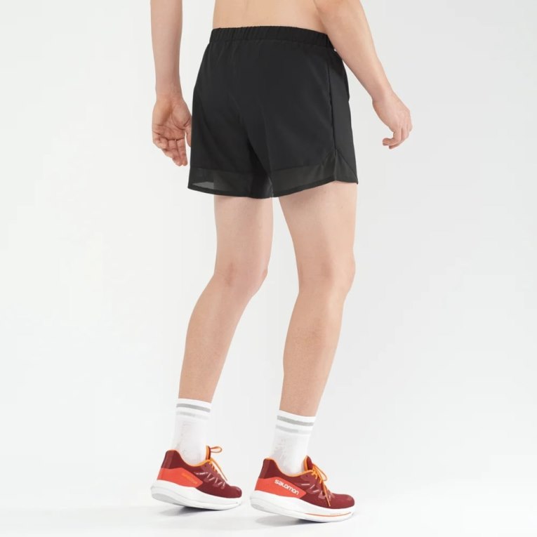 Black Salomon Cross Rebel 5'' Men's Shorts | PH 21560G